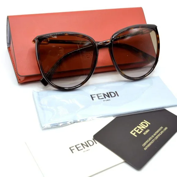 FENDI FF0432/G/S HAVANA BROWN GRADIENT SUNGLASSES - Picture 6 of 6